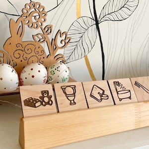 Tableau des responsabilités quotidiennes des enfants - Routine quotidienne du matin et du soir - Cartes vie Montessori pour tout-petits - Liste des tâches quotidiennes