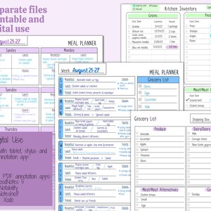 The Ultimate Meal Planning Template Bundle, Instant Download Meal ...