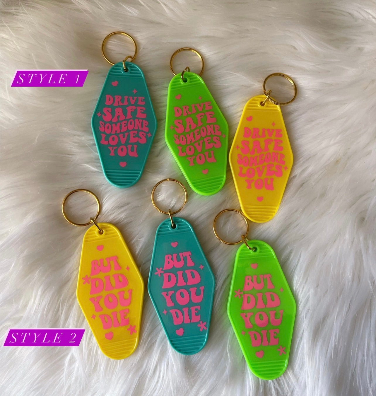 Motel Keychains Glow in the Dark Keychain Vintage Keychain Funny Motel