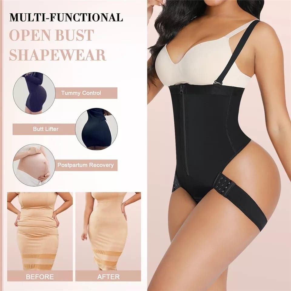 Open Bust Fajas Colombian Girdles Waist Trainer Butt Lifter