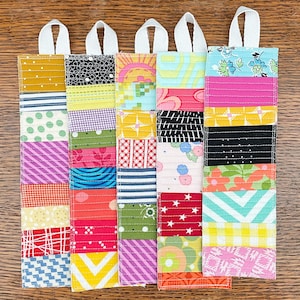Quilted Bookmarks, Colorful Fabric Quilted Page Keepers,  Scrappy Fabric Bookmark, Book Lover Gift, Book Club Gift, Modern Fabric
