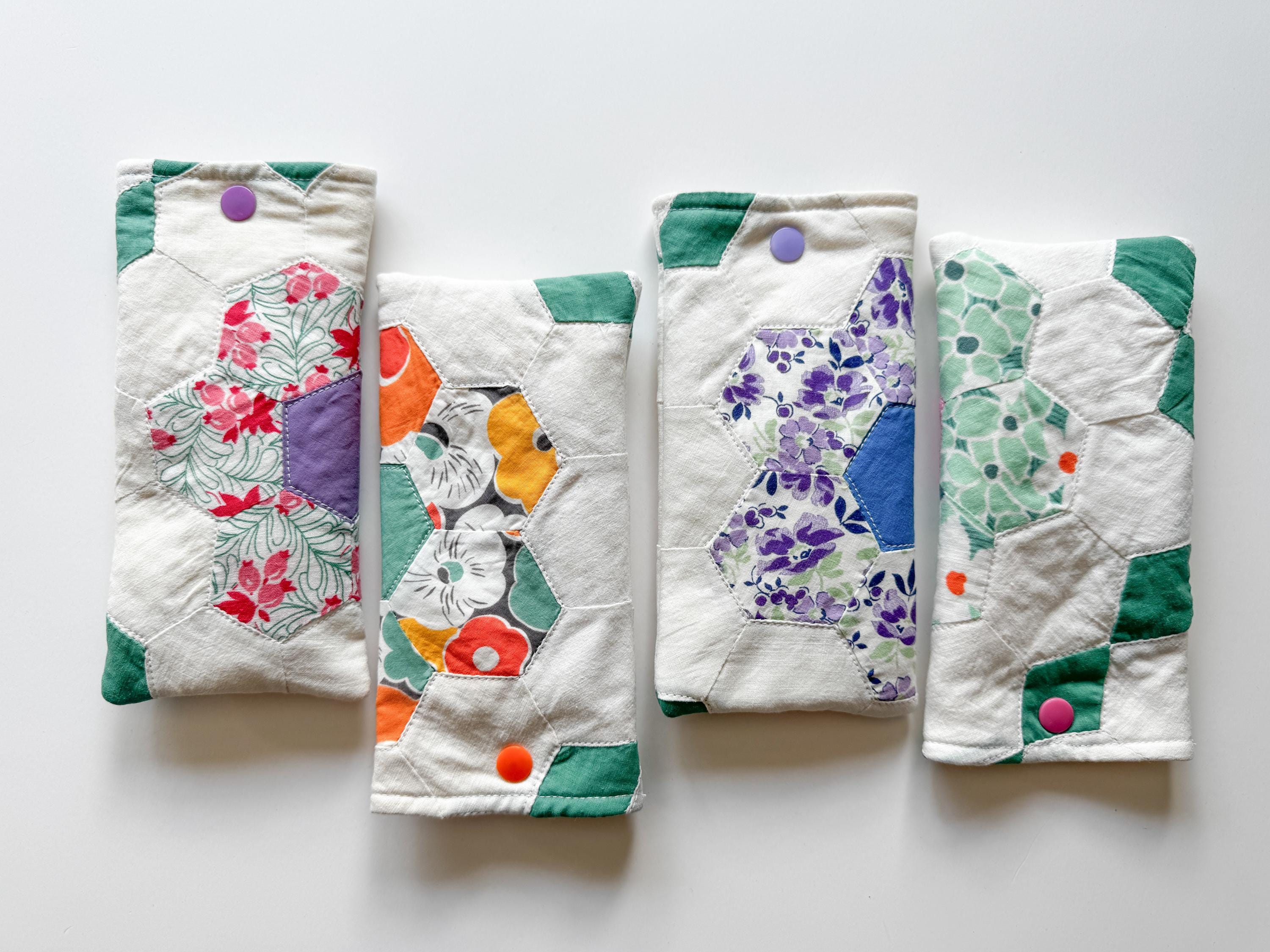 LOT 11 Blocs De Couette Grand-mère Fleurs Jardin - Piqués Main, Vintage USA