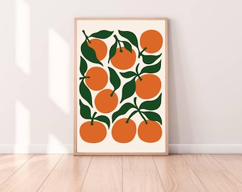 Modern Fruit Printable Wall Art, Modern Wall Decor, Fruit Art Print, Modern Living Room Decor, Digital Download
