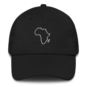 Geborduurde vaderhoed met kaart van Afrika, geborduurde unisex hoed, pet met landelijke vader, verstelbare baseballpet