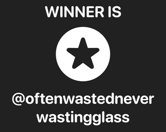 Giveaway for @oftenwastedneverwastingglass