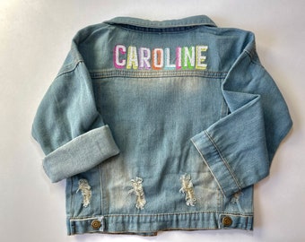 Custom Embroidered Toddler Blue Jean Jacket | Toddler Jean Jacket | Personalized Jacket | Custom Jean Jacket | Toddler Gift | First Birthday