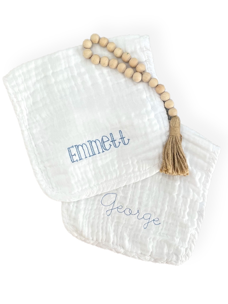 Custom Embroidered Muslin Burp Rag | Personalized Baby Burp Cloth ...
