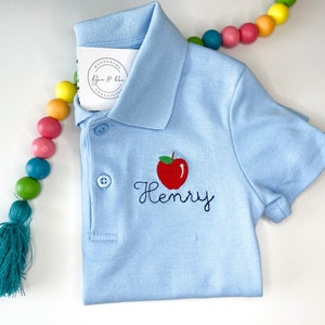 Back to School Shirt | Custom Embroidered Boy Shirt | First day of school | preschool Shirt | Long Sleeve Boy | Short Sleeve Boy | boys polo