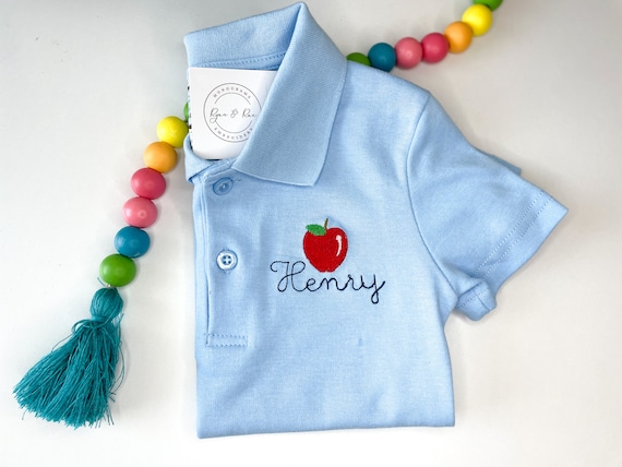 Back to School Shirt | Custom Embroidered Boy Shirt | First day of school | preschool Shirt | Long Sleeve Boy | Short Sleeve Boy | boys polo