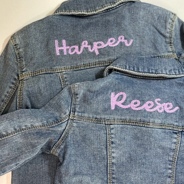 Custom Embroidered Toddler Blue Jean Jacket | Toddler Jean Jacket | Personalized Jacket | Custom Jean Jacket | Toddler Gift | First Birthday
