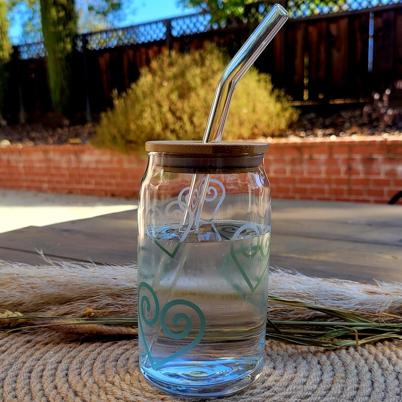 Color Changing Vinyl Beer Can Glass Hmong House/heart Designs Etsy