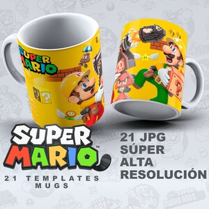 21 Tassen-Design-BUNDLE Mario MOVIE Vorlage Sublimation – Erstellen Sie Ihre individuellen Tassen oder Produkte für die Sublimation – PNG