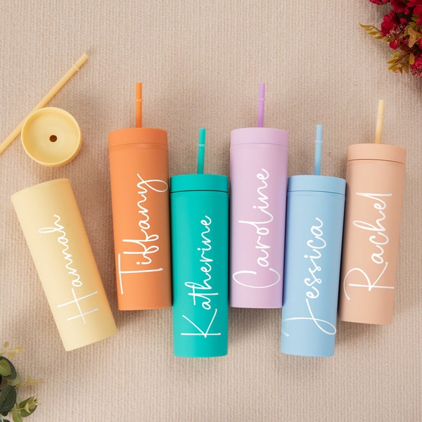 Personalized Skinny Tumbler, Bridesmaid Proposal, Bridesmaids Gifts, Bridal Party Gift, Mom Gifts, Bachelorette Party, Wedding Party Gifts