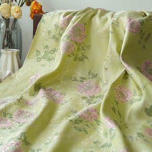 Floral Jacquard Fabric,Upholstery Fabric,Flower Fabric,Cushion Fabric,Soft Fabric,Sofa Fabric,Fabric By Yard,Jacquard Fabric,Curtain Fabric