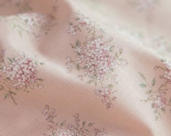Flower Cotton Fabric,Pillow Fabric,Floral Fabric,Quilting Fabric,Cotton Fabric,Printed Fabric,Soft Fabric,Dress Fabric,Fabric By 1/2 Yard