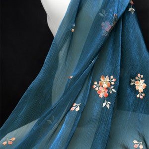 Embroidered Chiffon Fabric,Embroidered Fabric,Flower Fabric,Glitter Fabric,Chiffon Fabric,Dress Fabric,Curtain Fabric,Fabric By The Yard