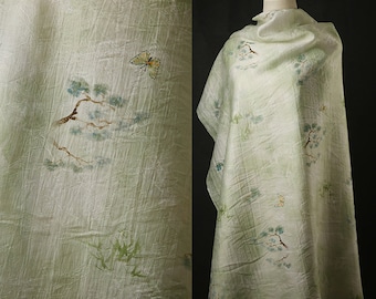Butterfly Tencel Fabric,Pillow Fabric,Butterfly Fabric,Tencel Fabric,Dress Fabric,Fabric By 1/2 Yard,Curtain Fabric