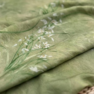 Tela con estampado de flores, tela estampada, tela para ropa, tela para vestidos de verano, tela suave, tela con flores, tela floral, tela cortada a medida, tela para vestidos