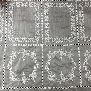 Floral Embroidered Tencel Fabric,White Fabric,Hollow Fabric,Floral Fabric,Embroidered Fabric,Dress Fabric,Fabric By 1/2 Yard,Tencel Fabric image 1