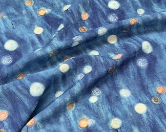 Blue Dot Fabric,Tencel Fabric,Clothes Fabric,Summer Dress Fabric,Soft Fabric,Flower Fabric,Floral Fabric,Dress Fabric,Price for 1/2 yard