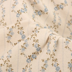 Katoenen stof bloemen, kussenstof, bloemenstof, quiltstof, katoen, bedrukte stof, zachte stof, jurkstof, stof op maat gesneden