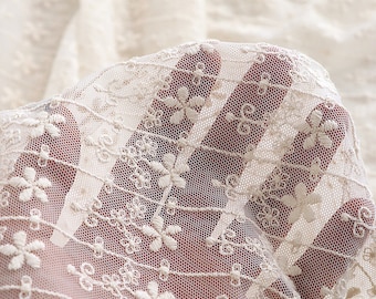 Tessuto in pizzo bianco, tessuto in tulle per matrimoni, tessuto per veli, tessuto in pizzo per matrimoni, tessuto per abiti da sposa, tessuto bianco, tessuto da 1/2 iarda, tessuto per abiti
