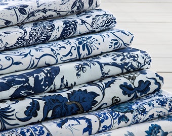 Flower Cotton Fabric,Pillow Fabric,Cotton Fabric,Quilting Fabric,Curtain Fabric,Clothes Fabric,Fabric By 1/2 Yard
