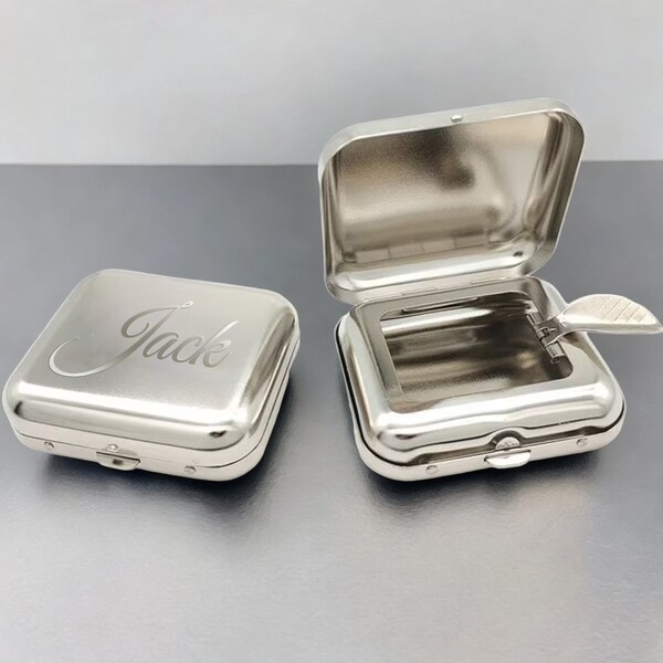 Personalisierter Aschenbecher aus Metall, Taschenaschenbecher, Mini-Aschenbecher, Reiseaschenbecher im Freien, tragbarer Aschenbecher, Geschenke für Raucher, Tabakzubehör