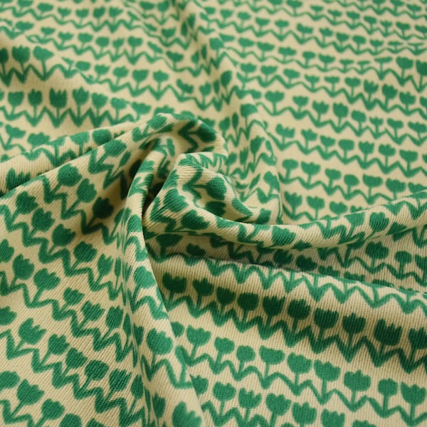 Rosettmanchestertyg, manchestertyg, tryckt tyg, kuddetyg, kuddetyg, tyg på 1/2 yard, tulpantyg, rosetttyg, möbeltyg