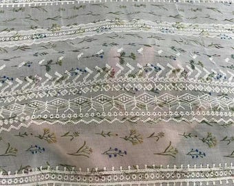 Katoenen stof bloem, geborduurde stof, holle stof, zomerjurkstof, bloemenstof, stof, stof op 1/2-yard, bedrukte stof, jurkstof