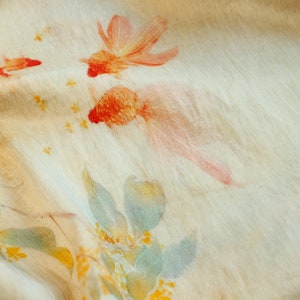 Guldfisktyg, Kuddtyg, Guldfisktyg, Quilttyg, Klädtyg, Klänningstyg, Klänningstyg, Gardintyg, Tyg på 1/2 Yard
