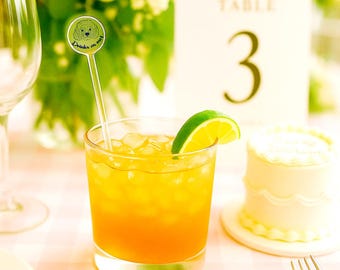 Personalized Acrylic Pet Wedding Cocktail Stirrers, Custom Swizzle Sticks for Pet-Themed Weddings