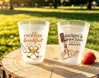 Personalized Wedding Frosted Cup, Custom Birthday Party Favor,  Logo Design Cups, Custom Party Cups, Wedding/ Party Decor