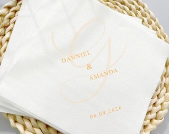 Personalized Wedding Napkins with Text , Custom Cocktail Napkins , Custom Napkins for Wedding,Shower,Bridal Shower,Wedding Party Decor