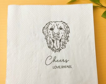 Personalized Pet Napkins, Custom Pet Napkins, Dog Napkins, Cat Napkins, Wedding Napkins, Unique Party Napkins, Cocktail Napkins