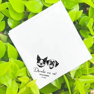 Tovaglioli personalizzati per animali domestici / Tovaglioli per matrimonio / Tovaglioli per festa / Tovaglioli per addio al nubilato / Tovaglioli per compleanno / Tovaglioli personalizzati per baby shower / Tovaglioli per addio al nubilato / Tovaglioli per fidanzamento
