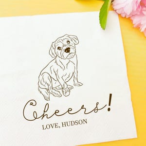 Tovaglioli personalizzati per animali domestici, tovaglioli per matrimoni per animali domestici, tovaglioli personalizzati per feste con cani illustrati, tovaglioli personalizzati per animali domestici, tovaglioli per cocktail, tovaglioli per compleanno