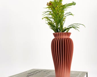 Terracotta Japandi Flower Vase / Minimalist and Eco Friendly Decor / Perfect for a Housewarming Gift