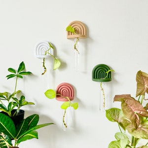 Station de multiplication / Vase mural hydroponique / Décoration végétale bohème pour boutures et fleurs