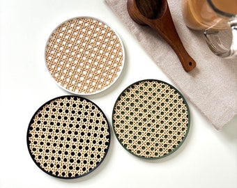 Japandi Minimalist Rattan Coaster / Coffee Table Decor / Housewarming Gifts