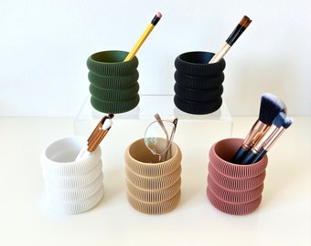 Pen Holder / Minimalist Japandi Desk Organizer