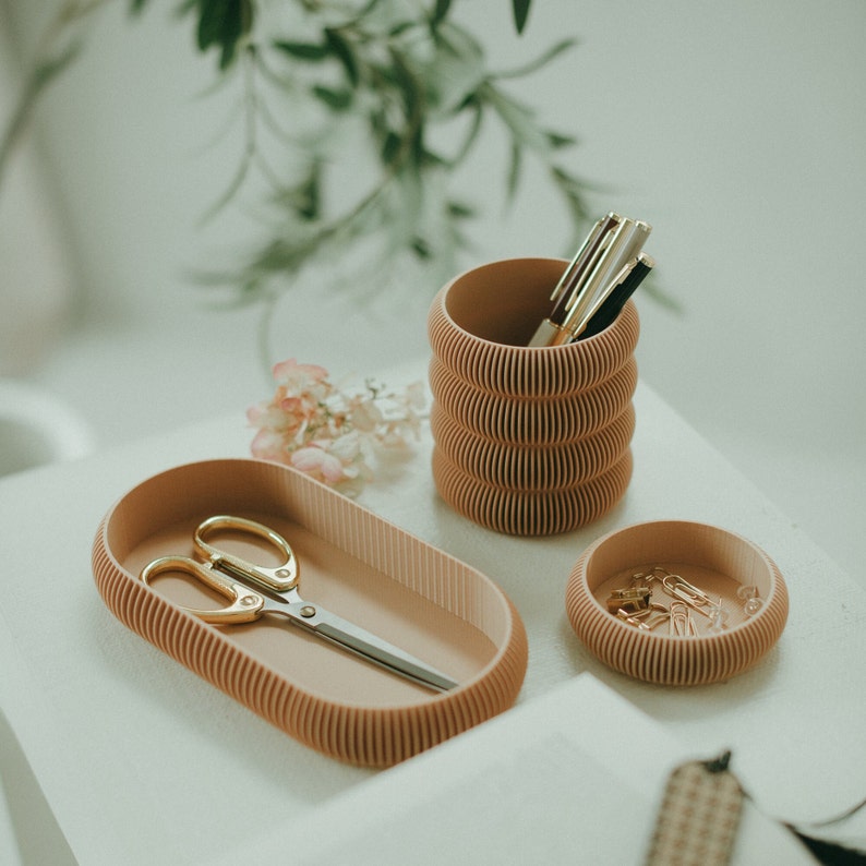 Pen Holder / Minimalist Japandi Desk Organizer image 3