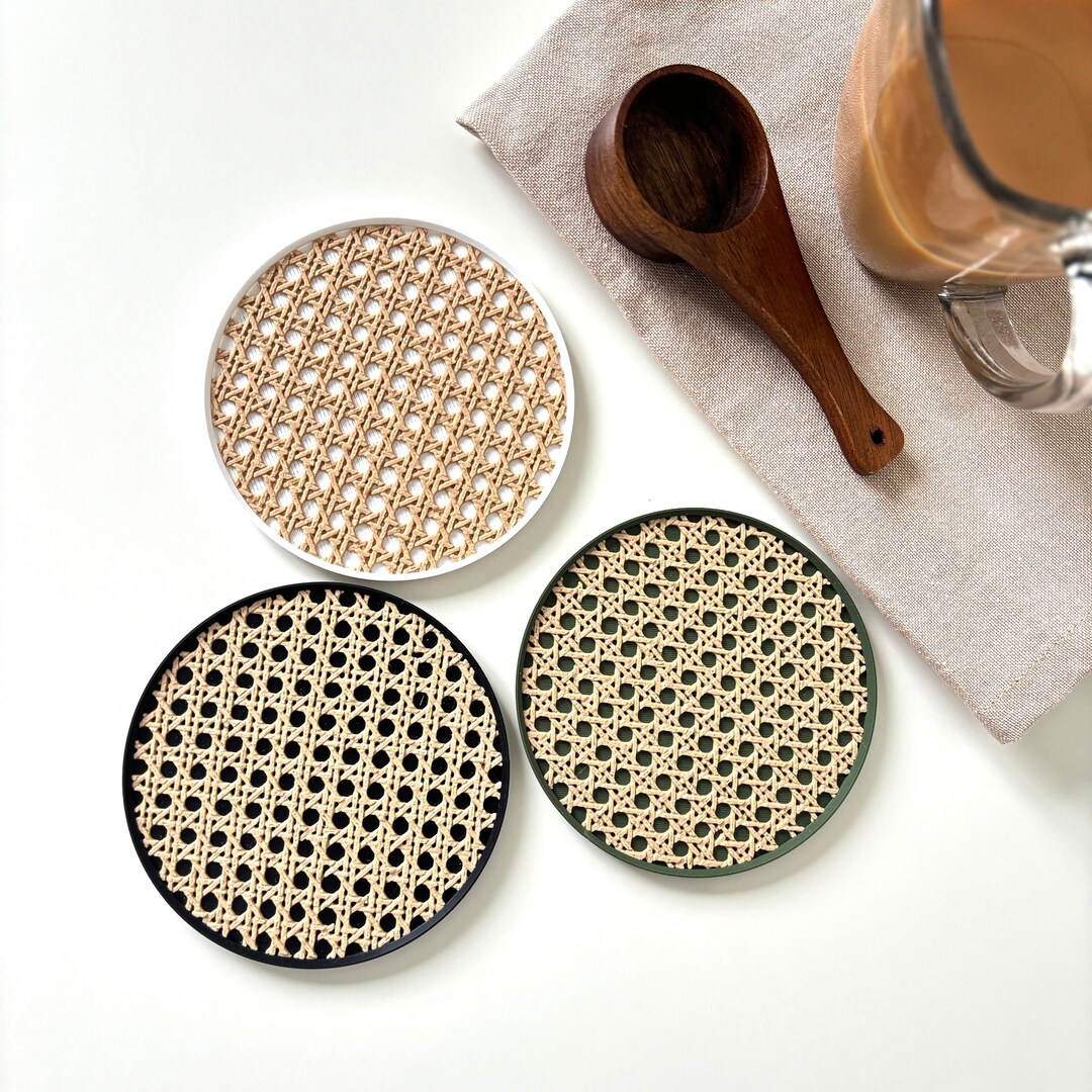 Japandi Minimalist Rattan Coaster / Coffee Table Decor / Housewarming ...