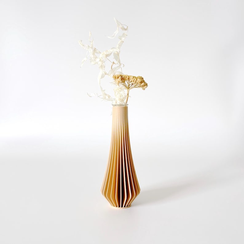 Minimalist Flower Bud Vase / Modern Table Centerpiece / 3D Printed