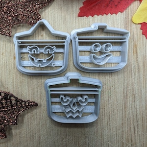 Boo Bucket Happy Meal Cutters - &quot;McGoblin&quot;/&quot;McPunk&#39;n&quot;/&quot;McBoo&quot; (Set or Individual) - Clay Cutter for Earring Making
