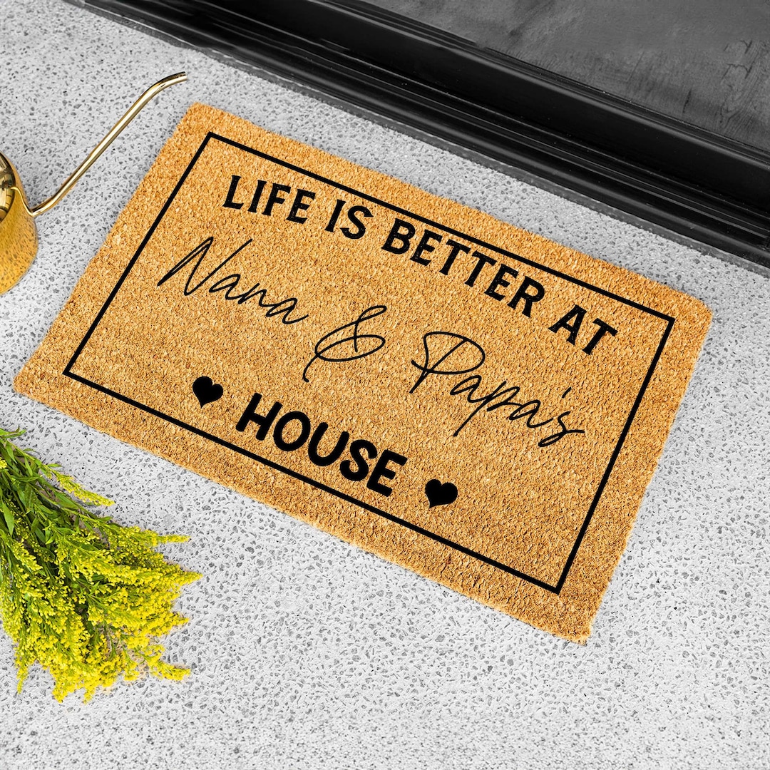 Personalized Life is Better at Nana & Papa's House Doormat, Grandma