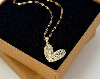 Collane Ingrosso Personalizzate in Acciaio Inox Dorato alla Moda Lotto Misto Impermeabile con Zirconi Cubici Gioielli di Tendenza per Donna