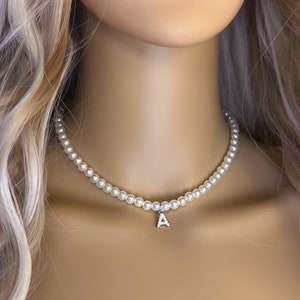 Personalized Pearl Name Necklaces for Women, Jewelry Handmade, Pearl Necklace with Name, Gifts for Women, Custom Pearl Chain, Gifts for Her