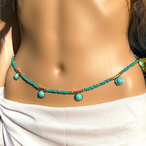 Boho Waist Beads Belly Chain Beaded Body Jewelry Beach Jewelry Bikini Body Chain Summer Jewelry Festival Jewelry Beaded Belly Chain Jewelry