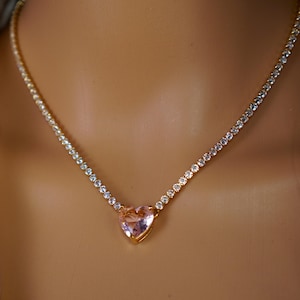 18K Gold Plated Zircon 3mm Tennis Chain Necklace Rhinestone Necklace CZ Tennis Necklace Silver Tennis Chain Moissanite Diamond Tennis Chain